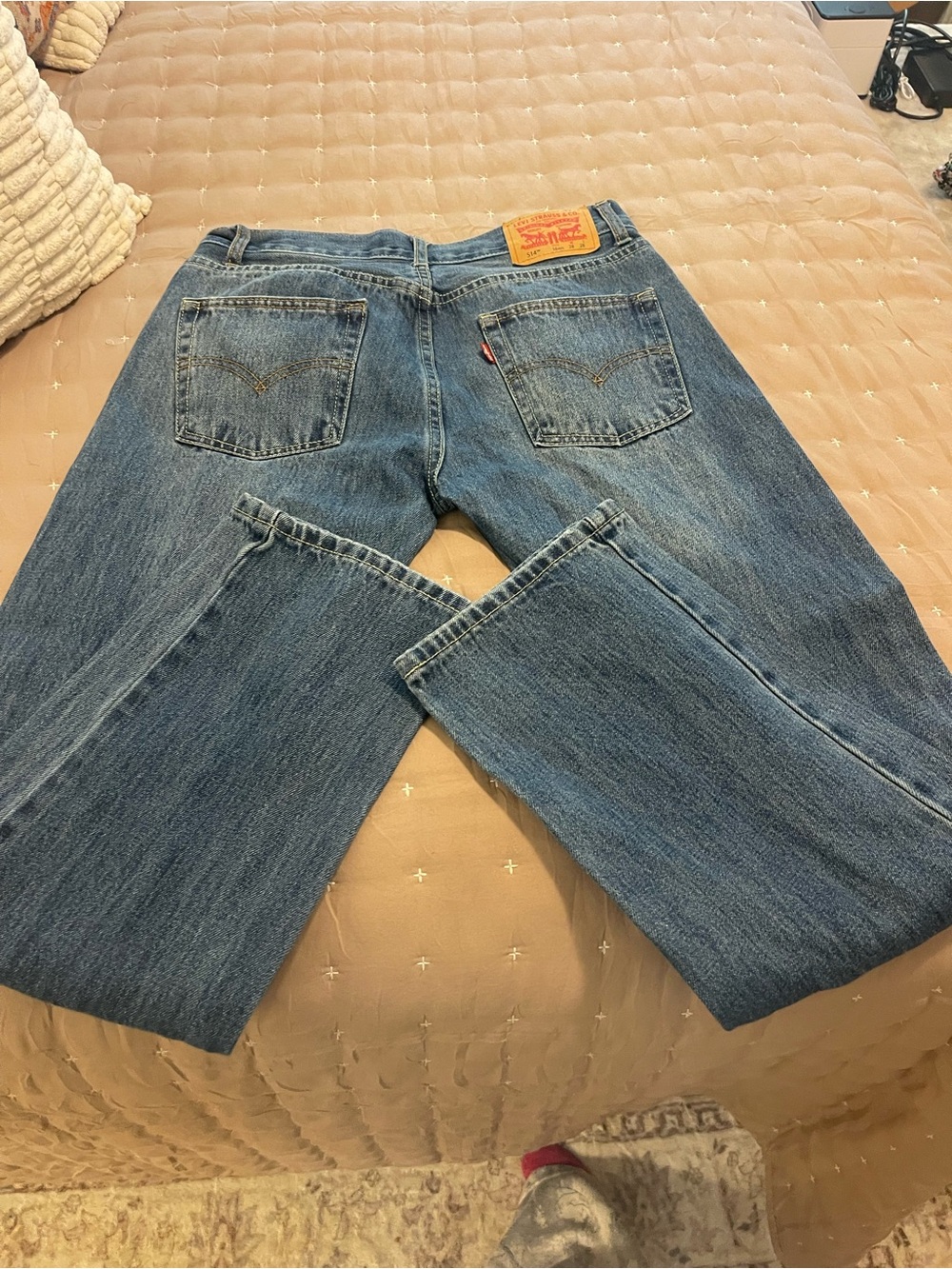 Levi's Girls Medium Blue Straight-Leg Denim Jeans